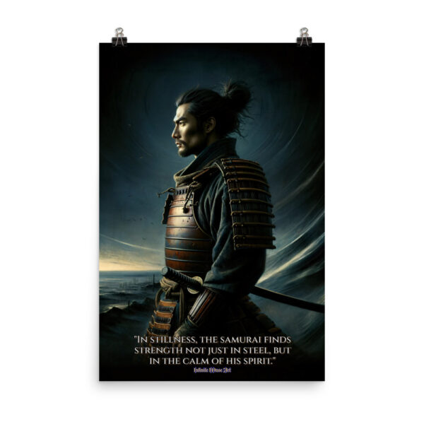 Motivational - Japanese Samurai Warrior Art Print - Samurai Resolve (24x36 inches) - Infinite Martial Arts Collection