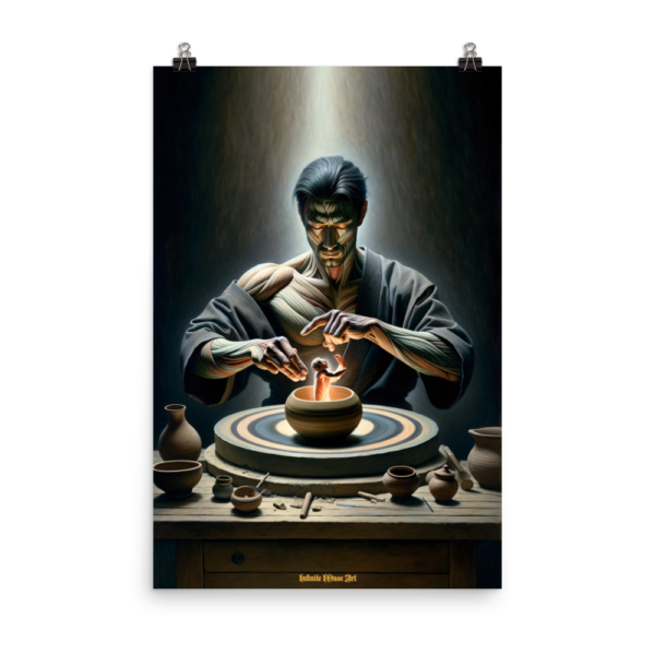 The Alchemist's Creation – 24x36in Japanese Artisan Art Print