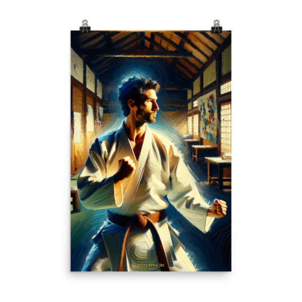 Samurai Solitude Japanese Art Print – 24x36 Traditional Martial Arts Poster