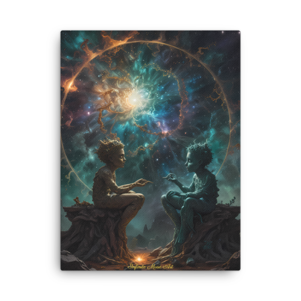 A Cosmic Conversation: A One-Off Canvas Print by Infinite Muse Arts