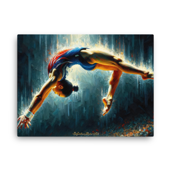 Arc of Ambition - Dynamic Gymnast Canvas Print