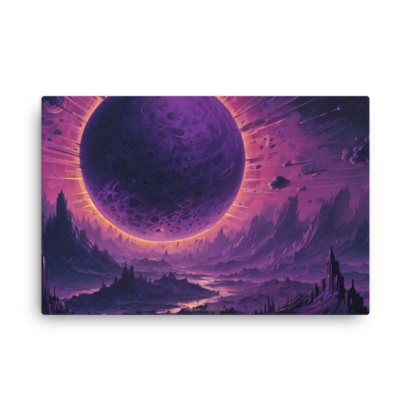 A Celestial Requiem: The Last Horizon - Frameless Canvas Print 24x36in