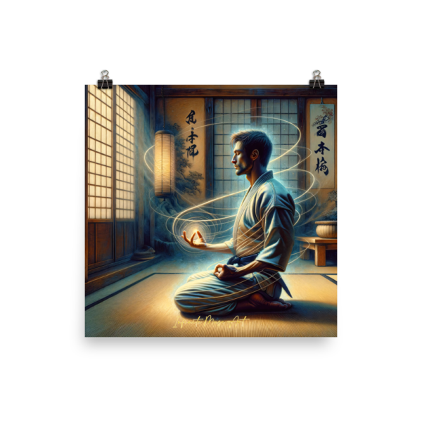 Eternal Balance – Japanese Meditation Energy Art Print 18x18in