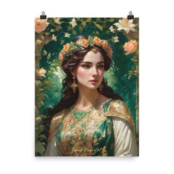 Empress of Spring Floral Portrait Print