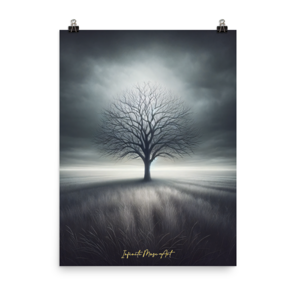 Ethereal Solitude: Mystical Tree Art Print