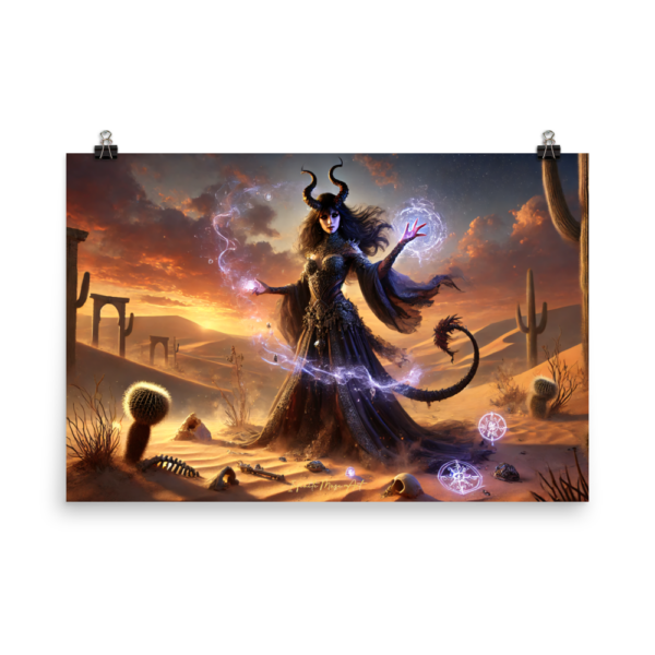 Enchanted Desert Sorceress - 24x36 Japanese Poster Paper Print