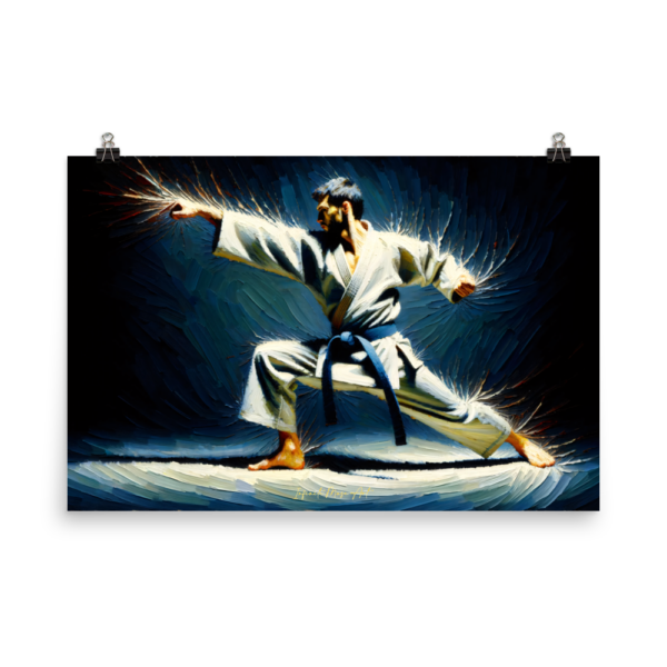 Dynamic Martial Arts Mastery - 24x36 Japanese Poster Print