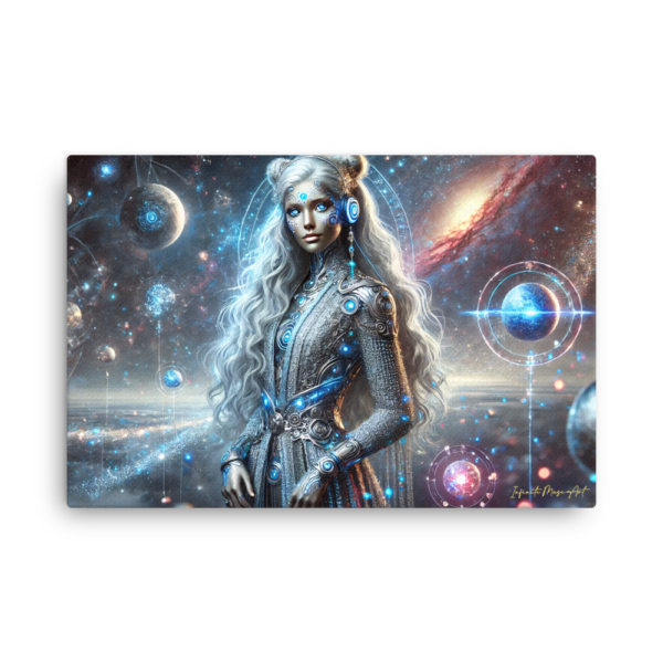 Aquarian Visions: Celestial Aquarius-Inspired Canvas Print