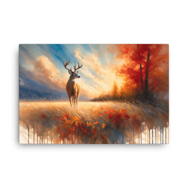 Whitetail Deer Majesty: Canvas Print (24x36in)