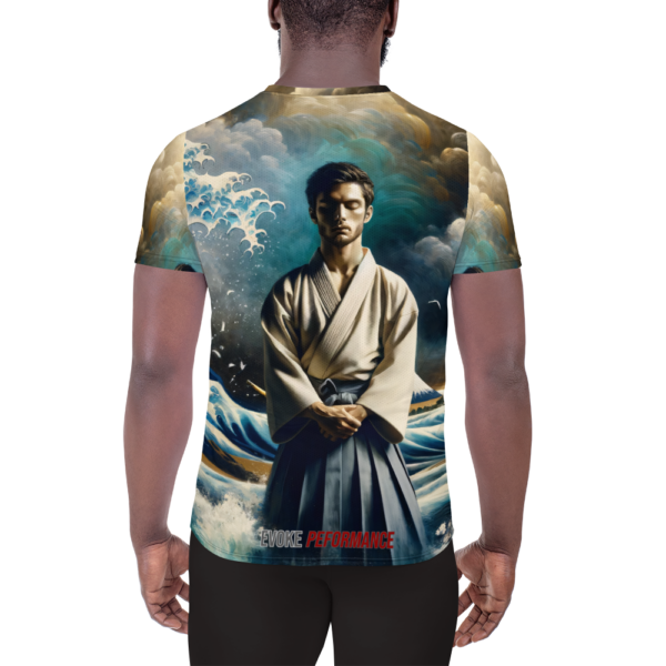 "Meditation Amidst the Tempest" All-Over-Print Athletic Shirt for Men – Ideal for Combat Sports & Outdoor Enthusiasts - Image 2