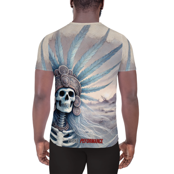 Miquiztli Combat Sports All-Over-Print Athletic Shirt – Aztec-Inspired Moisture-Wicking Performance Wear - Image 2