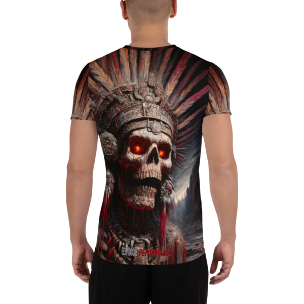 Mictlantecuhtli Warrior Athletic Shirt - 'Destined to Dominate' All-Over Print Combat Sports Tee - Image 2