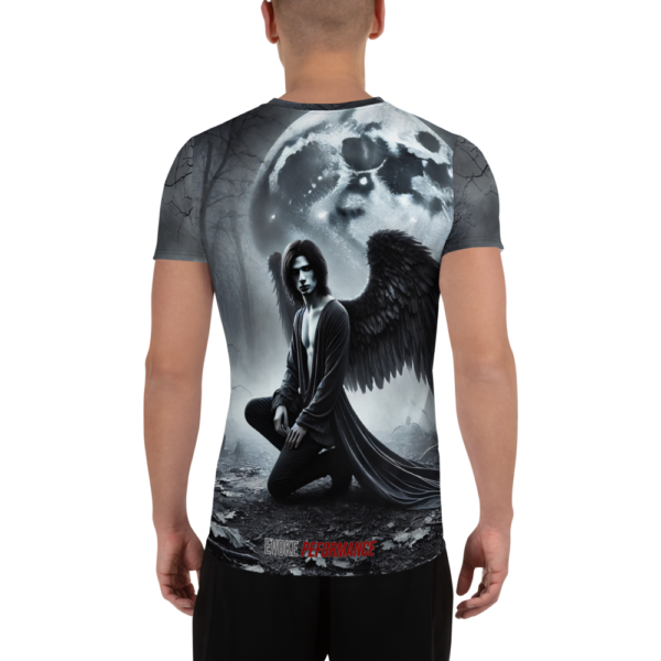 Shadowed Seraphim Men's All-Over-Print Athletic Shirt – Gothic Dark Angel Design for Combat Sports and Outdoor Enthusiasts - Image 2