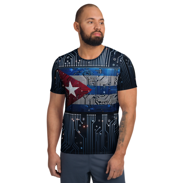 Cuba Inspired All-Over-Print Combat Sports Athletic Shirt, Moisture-Wicking Performance Tee