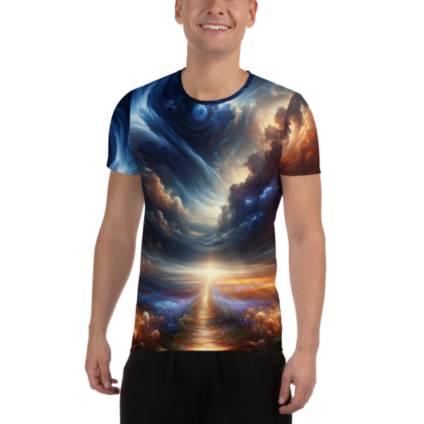 Celestial Symphony Athletic Shirt - Men's All-Over Print Performance Top