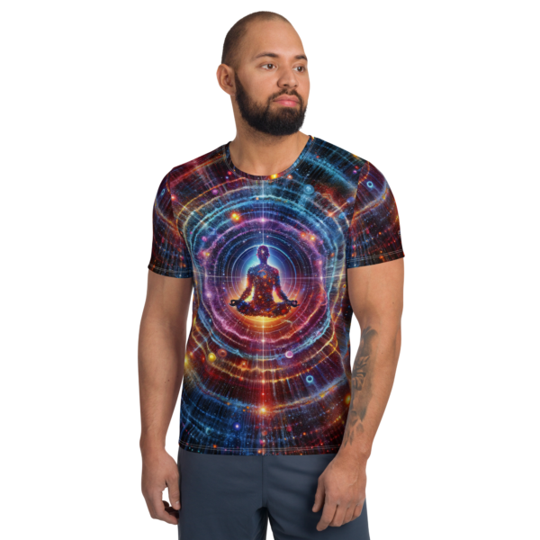 Cosmic Meditation Men's All-Over-Print Athletic Shirt | Performance Wear for Combat Sports & Outdoor Enthusiasts