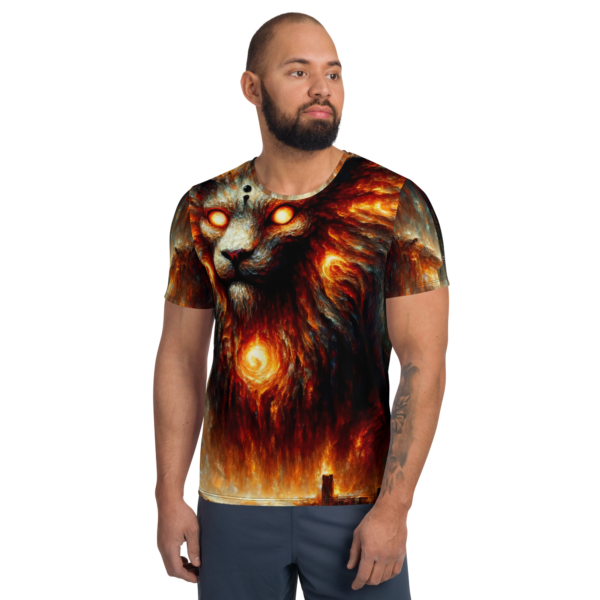 Inferno Guardian All-Over-Print Athletic Shirt for Men – Premium Performance Wear for Combat Sports & Outdoor Enthusiasts