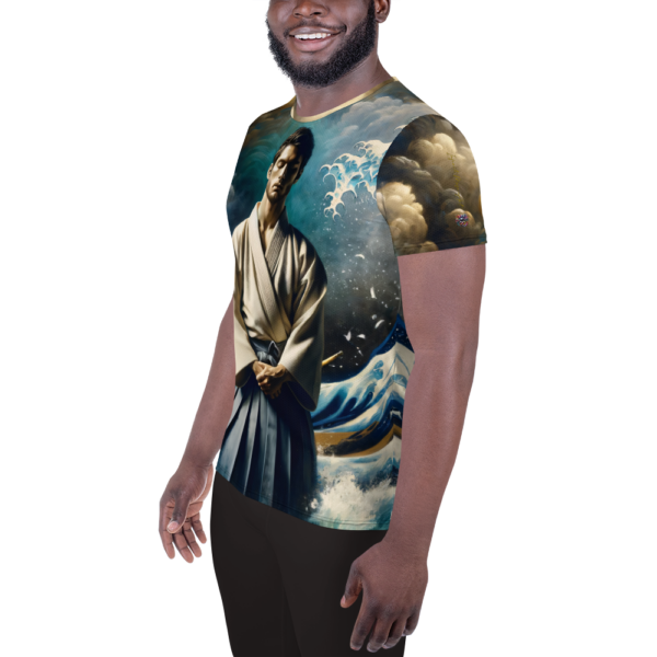 "Meditation Amidst the Tempest" All-Over-Print Athletic Shirt for Men – Ideal for Combat Sports & Outdoor Enthusiasts - Image 4