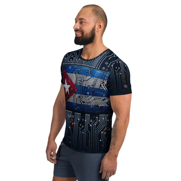 Cuba Inspired All-Over-Print Combat Sports Athletic Shirt, Moisture-Wicking Performance Tee - Image 4