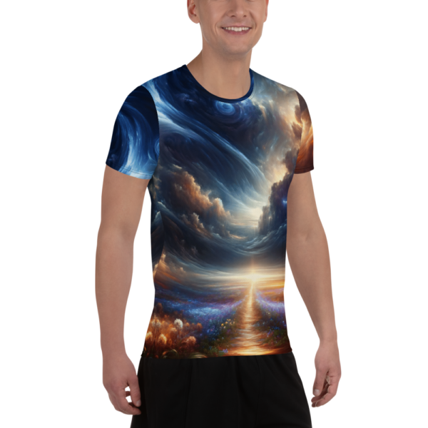 Celestial Symphony Athletic Shirt - Men's All-Over Print Performance Top - Image 3