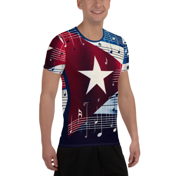 Cuban Symphony Men's All-Over-Print Athletic Shirt - Moisture-Wicking Combat Sports & Outdoor Enthusiast Tee - Image 3