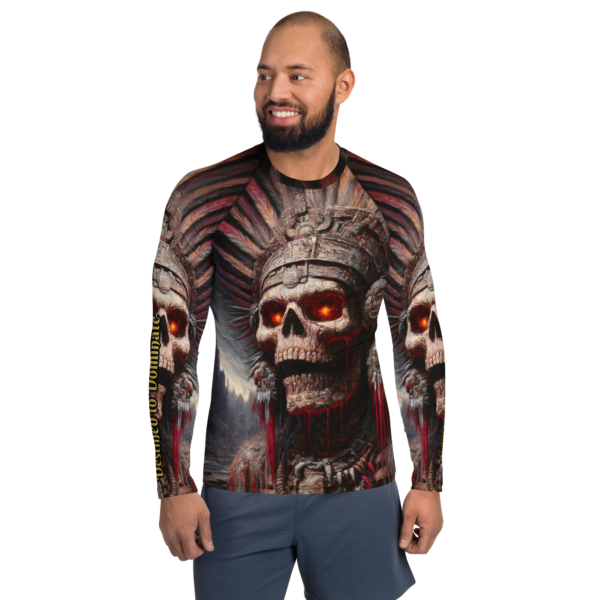 Men's Combat Sports Rash Guard - Mictlantecuhtli Design | UPF 50+ Protection