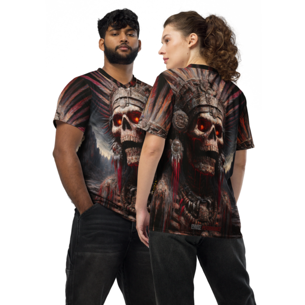 Destined to Dominate - Unisex Combat Sports Jersey with Mictlantecuhtli Deity Design