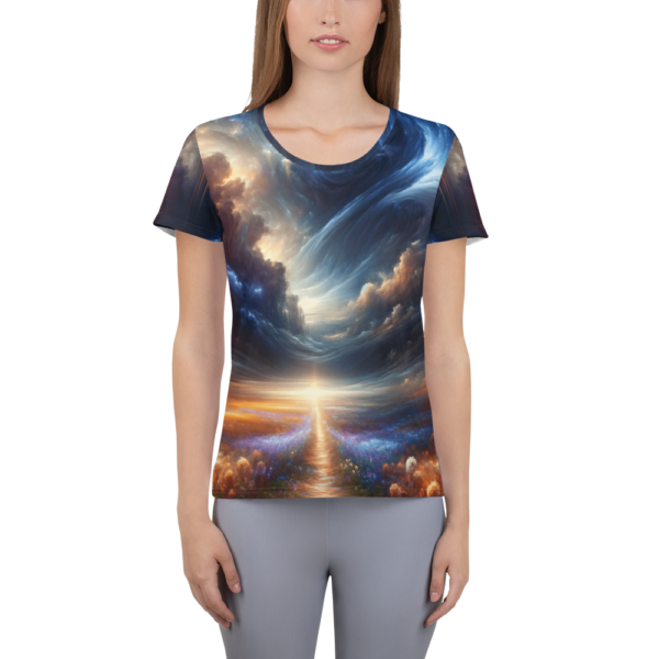 Celestial Symphony Women's Athletic Shirt - Moisture-Wicking for Combat Sports