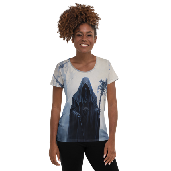 Women's All-Over-Print Athletic Shirt - Harbinger of Shadows - Perfect for Combat Sports & Outdoor Enthusiasts