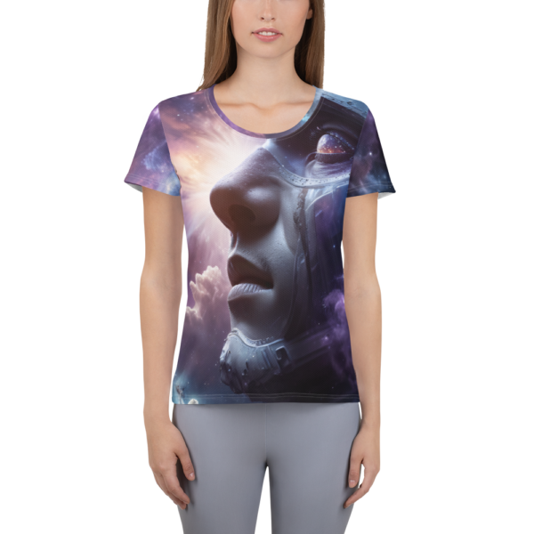 Women's All-Over-Print Athletic Shirt – Stellar Awakening | Moisture-Wicking Performance Shirt for Combat Sports and Outdoor Enthusiasts