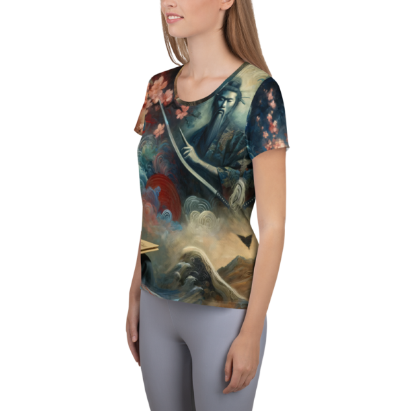 Harmony in Combat Women's All-Over-Print Athletic Shirt - Moisture-Wicking Performance Tee for Combat Sports Enthusiasts - Image 3