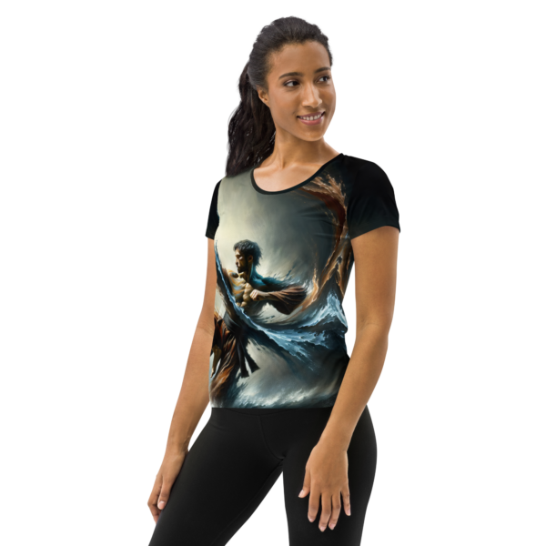 Women's All-Over-Print Athletic Shirt - Combat Sports & Outdoor Enthusiasts - Moisture-Wicking Performance Tee - Image 3