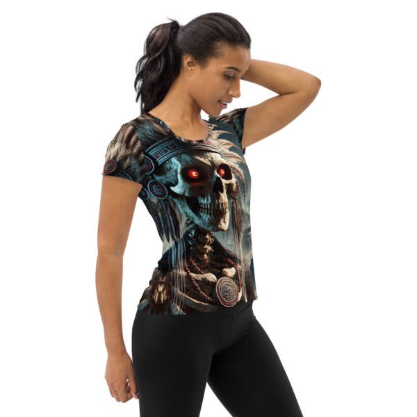 Women's All-Over-Print Athletic Shirt - Mictlantecuhtli Design | Perfect for Combat Sports & Outdoor Enthusiasts - Image 4