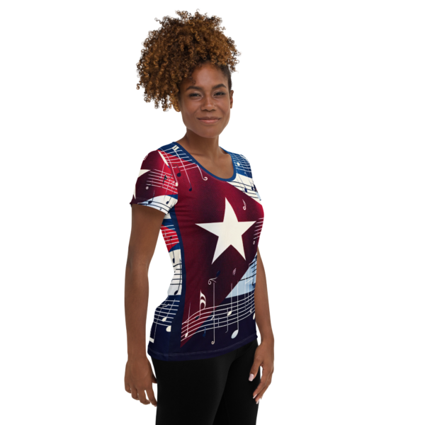 Women's All-Over-Print Athletic Shirt - Cuban Symphony Design for Combat Sports & Outdoor Enthusiasts - Image 4