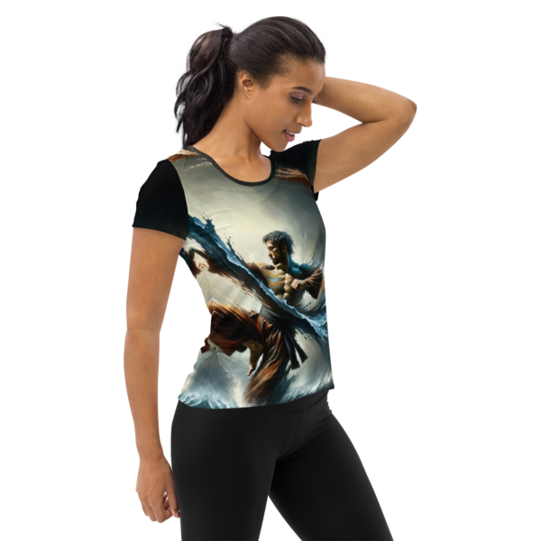 Women's All-Over-Print Athletic Shirt - Combat Sports & Outdoor Enthusiasts - Moisture-Wicking Performance Tee - Image 4