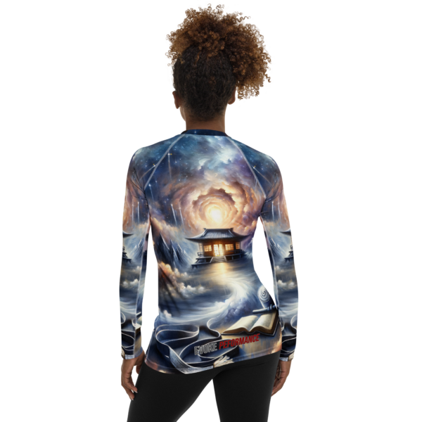 Celestial Martial Reflection Women’s Rash Guard – Combat Sports & Outdoor Performance Long Sleeve Shirt - Image 2