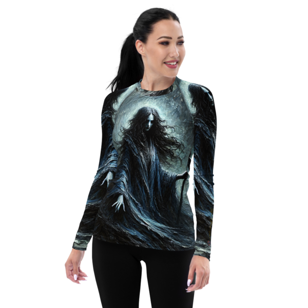 Hel's Embrace Women's Long Sleeve Rash Guard - Norse Mythology Combat Sports & Outdoor Protection Shirt