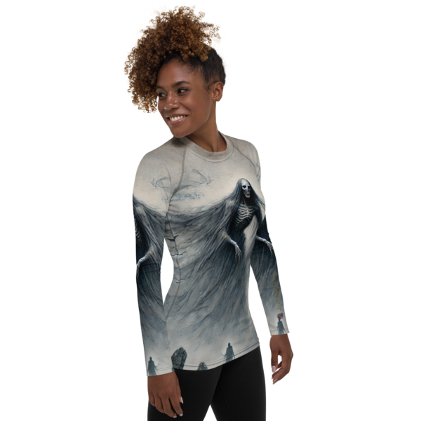 Thanatos Rising Women's Rash Guard - Gothic Dark Fantasy Sun Protection for Combat Sports & Outdoor Enthusiasts - Image 4