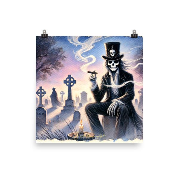 Baron Samedi and The Graveyard Cigar – Gothic & Dark Art Print