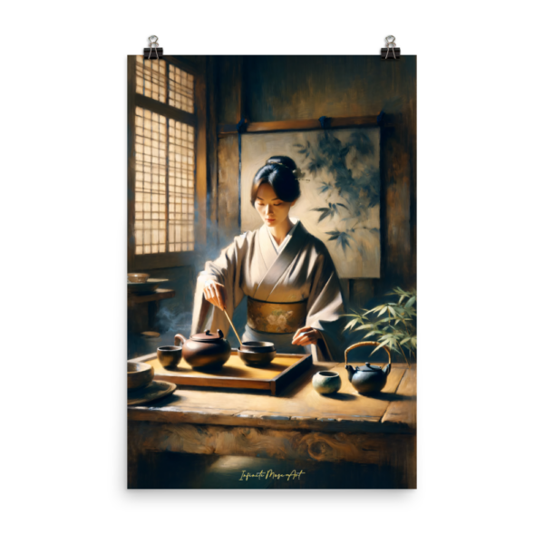 Ethereal Tea Ceremony - Premium Japanese Poster Print (24x36in)