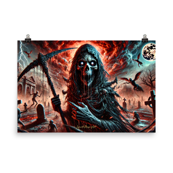 The Reaper's Dominion – Dark Gothic Art Print (24x36in)