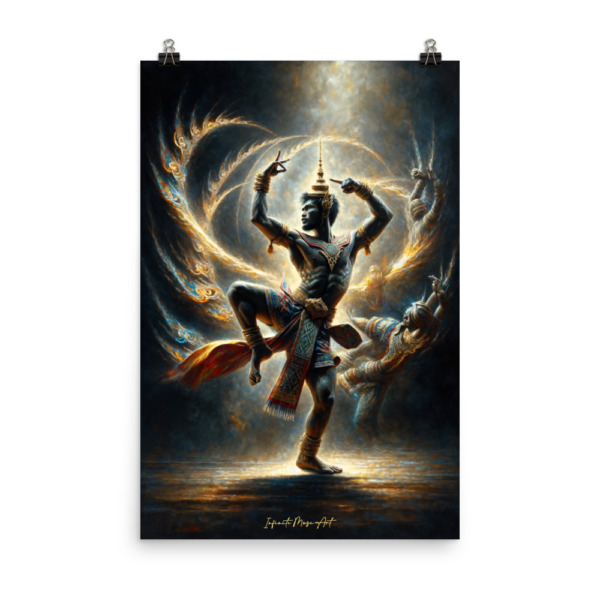 Warrior’s Dance Ethereal Combat Art Print - 24x36in Japanese Poster-Paper