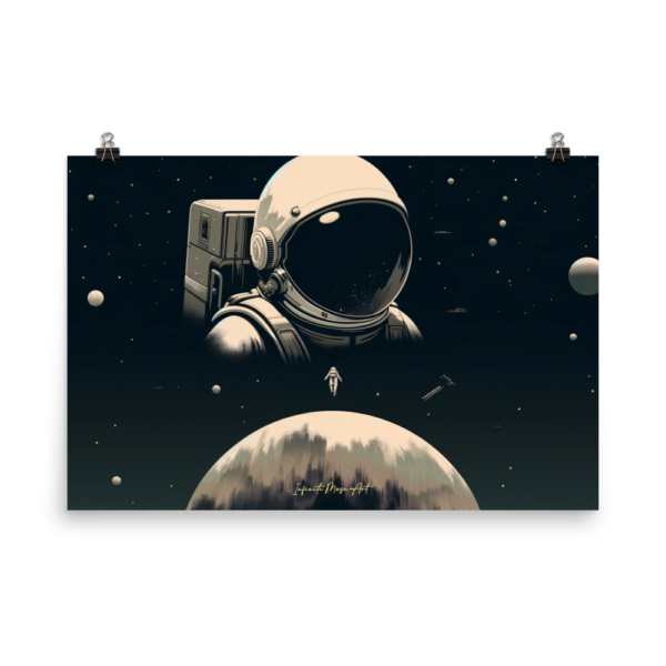 Voyage of the Infinite: 24x36in Japanese Poster Paper Print – Astronaut Odyssey