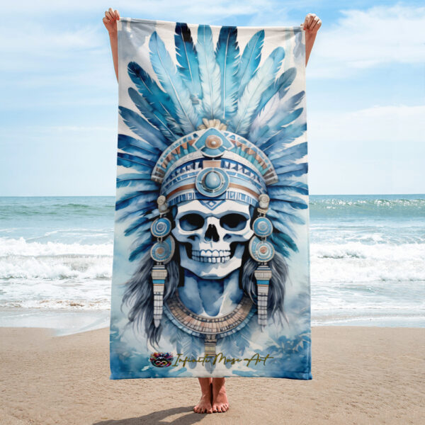 "Aztec Death God: Mictlantecuhtli in Cool Tones"