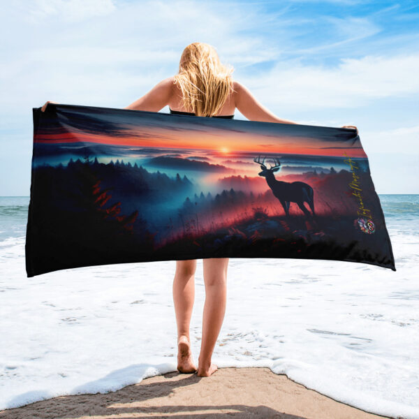 Misty Majesty 30x60in Beach Towel - Super Soft, Vibrant Nature Print