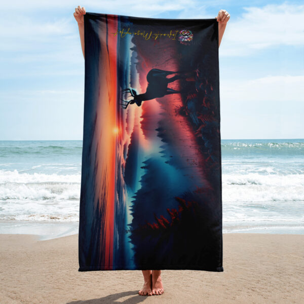 Misty Majesty 30x60in Beach Towel - Super Soft, Vibrant Nature Print - Image 2