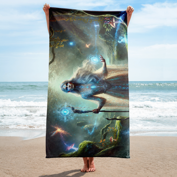 Aquarius Zodiac Beach Towel - Super Soft & Cozy 30x60in Sublimation Towel - Image 2