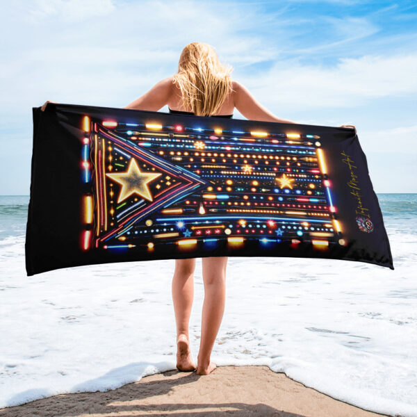 Cuban Symphony of Lights 30x60in Sublimation Beach Towel