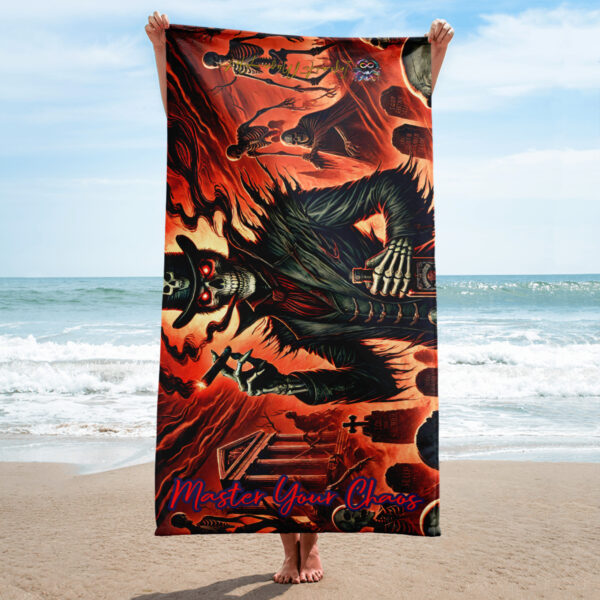 Baron Samedi Gothic Beach Towel – 30x60in, Super Soft & Cozy Sublimation Print - Image 2