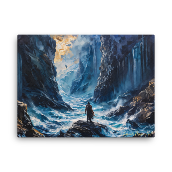 Voyage Through the Abyss - 18x24in Slim Frameless Canvas Print